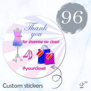 96 Thank You Stickers